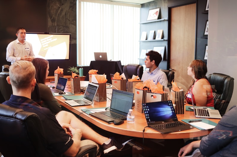 Professional team working on compliance